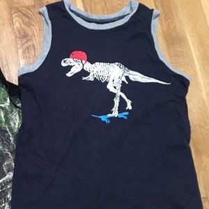 Skater Dinosaur Tank Top